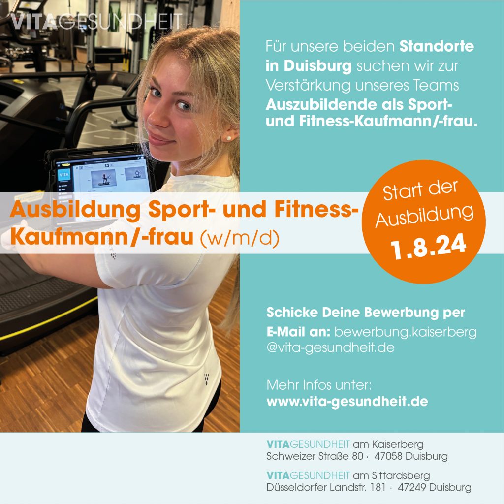 Ausbildung Sport- und Fitnesskaufmann/-frau in Duisburg | VITA Gesundheit