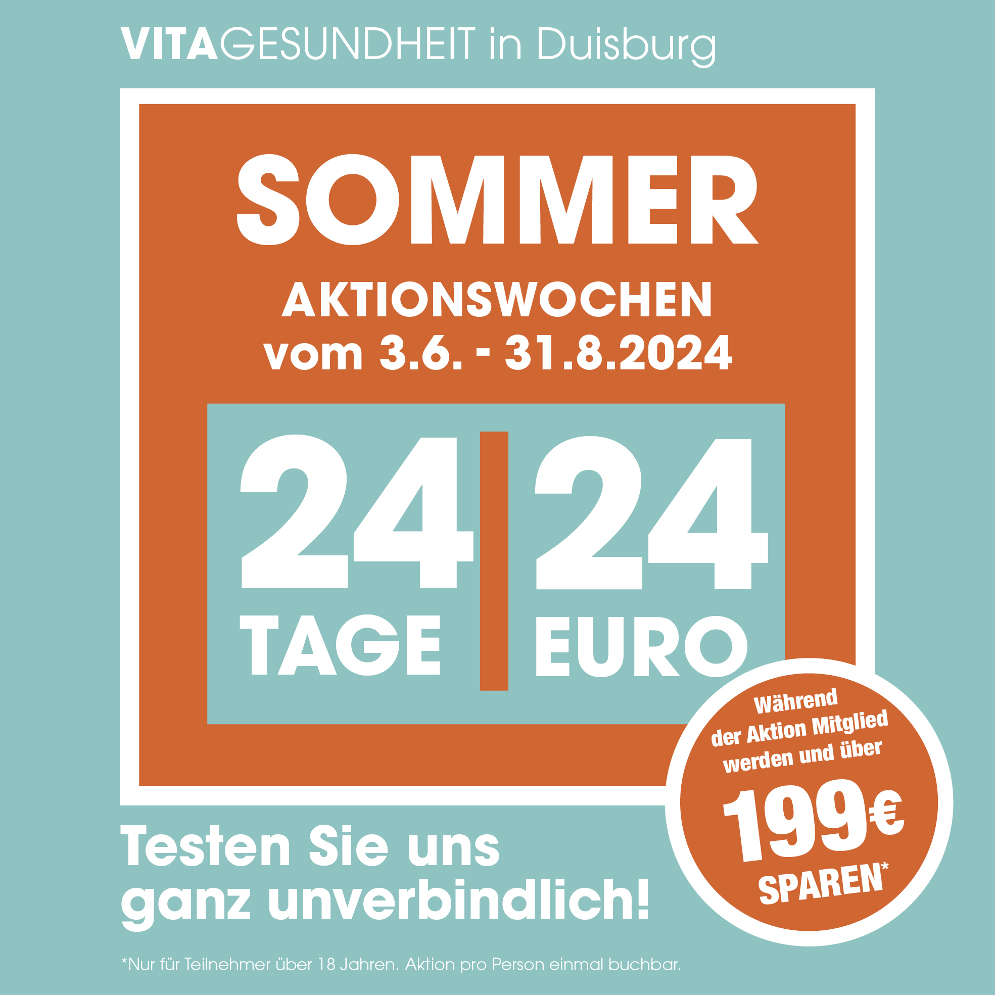 Sommerangebote 2024 - Duisburg - Sittardsberg | VITA Gesundheit