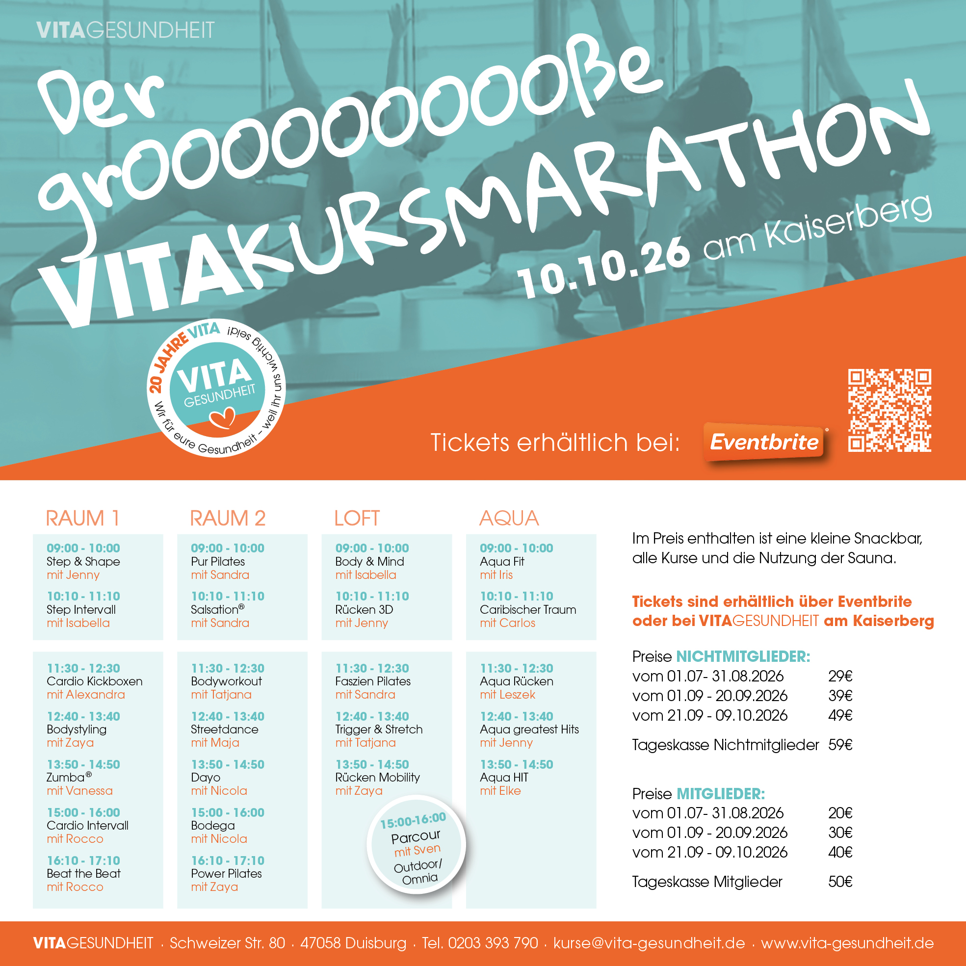 VITA-Kursmarathon-Zeitplan